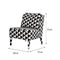 PLOVER Houndstooth Armchair - White Colour