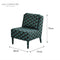 PLOVER Houndstooth Armchair - Green Colour