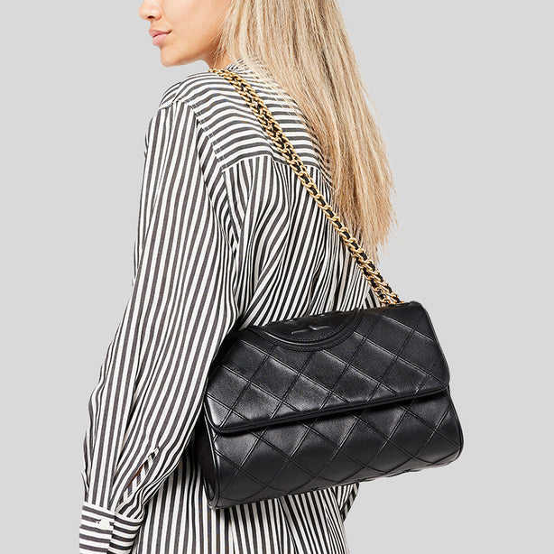 Tory Burch Fleming Soft Convertible Shoulder Bag Black RS-137301
