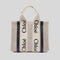 Chloe Small Woody Tote Bag White Blue RS-CHC22AS397I2691J