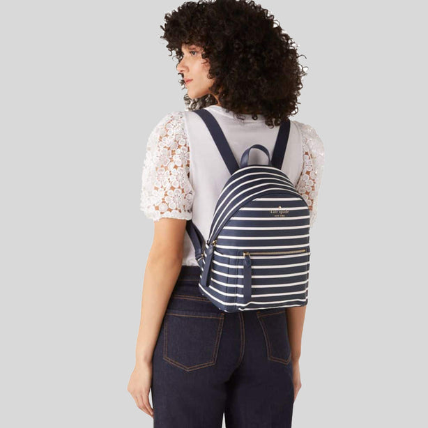 Kate Spade Chelsea Nylon Medium Backpack Blue Multi RS-KB602