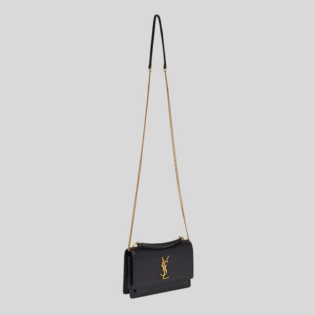 Ysl sunset chain wallet in smooth leather outlet