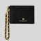 Michael Kors Small Pebbled Leather Chain Card Case Black RS-32F2GT9D5L