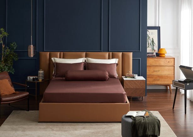 Hotelier Prestigio - Bruno With Tawny Cross Border Fitted Sheet Set