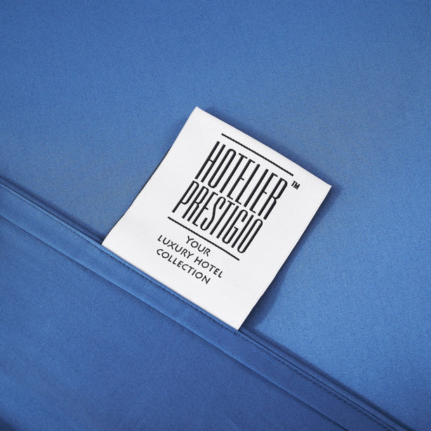 Hotelier Prestigio - Cerulean Blue with Lace Trim Bundle Bed Set