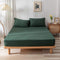 Cotton Pure - Verde Green Jersey Cotton Fitted Sheet Set