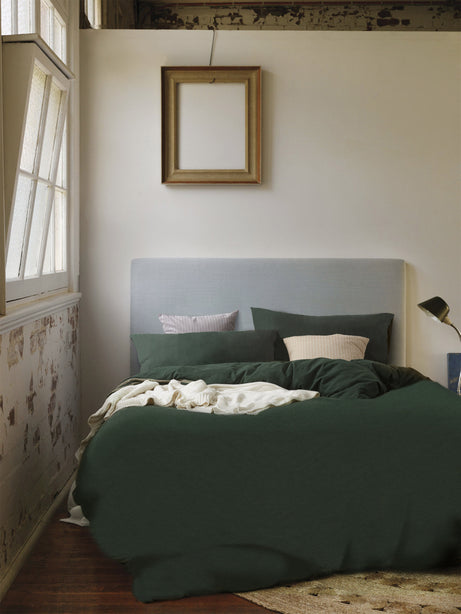Cotton Pure - Verde Green Jersey Cotton Bundle Bed Set