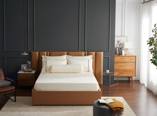 Hotelier Prestigio - Freya With Umber Lines Fitted Sheet Set