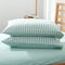 Cotton Pure - Pale Green Stripe Jersey Cotton Fitted Sheet Set