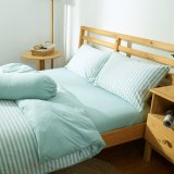Cotton Pure - Pale Green Stripe Jersey Cotton Bundle Bed Set