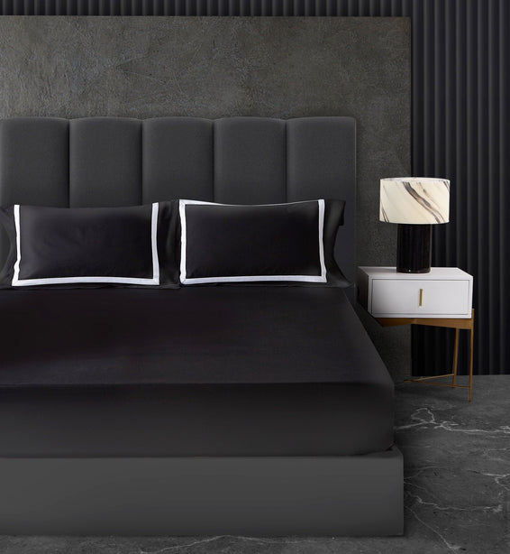 Hotelier Prestigio - Onyx Black Fitted Sheet Set