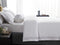 Hotelier Prestigio - Lucent White With Line Border Fitted Sheet Set