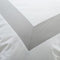 Hotelier Prestigio - Luxury White Base Grey Border Fitted Sheet Set