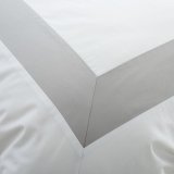 Hotelier Prestigio - Luxury White Base Grey Border Fitted Sheet Set