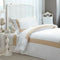Hotelier Prestigio - Luxury White Base Champagne Border Fitted Sheet Set