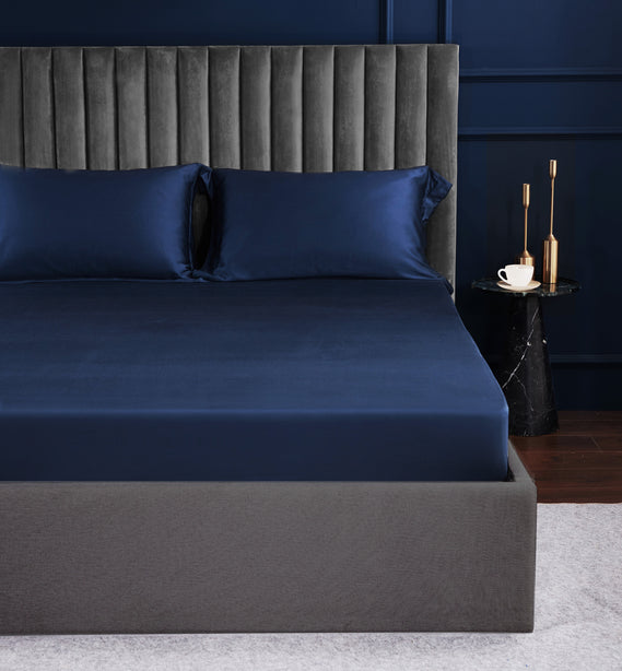 Palais Suite - LF Empress Blue Fitted Sheet Set