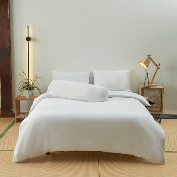 Cotton Pure - White Jersey Cotton Quilt Cover