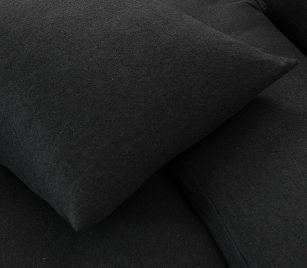 Cotton Pure - Preto Black Jersey Cotton Quilt Cover