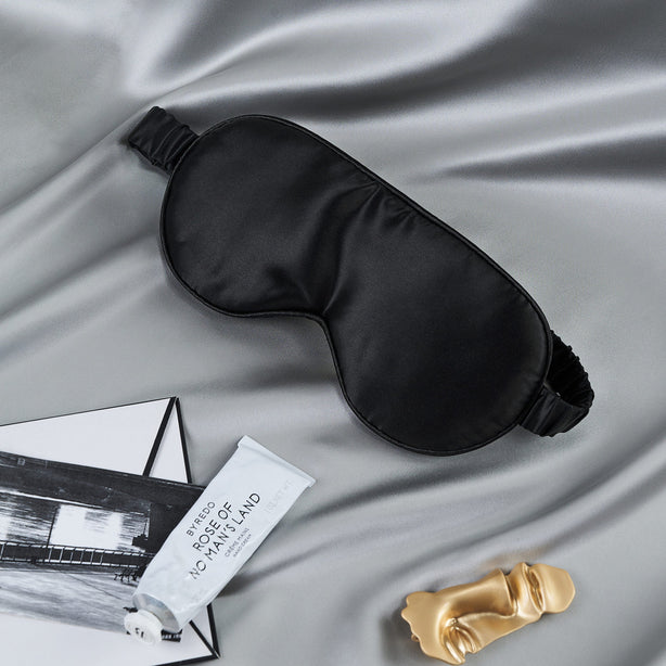 Seta Couture - Mulberry Silk Iridium Black Eye Mask