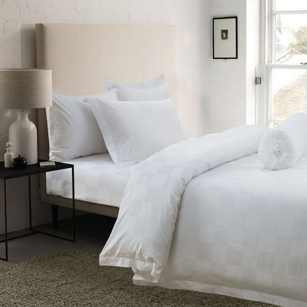 Hotelier Prestigio - White Sateen Square Bolster Case