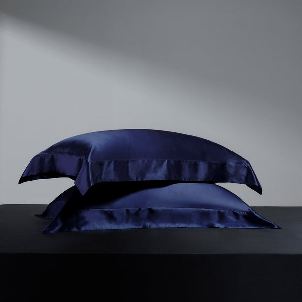Seta Couture - Mulberry Silk Navy Blue Pillow Case