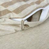 Cotton Pure -  Brownie Beige Stripe Jersey Cotton Quilt Cover