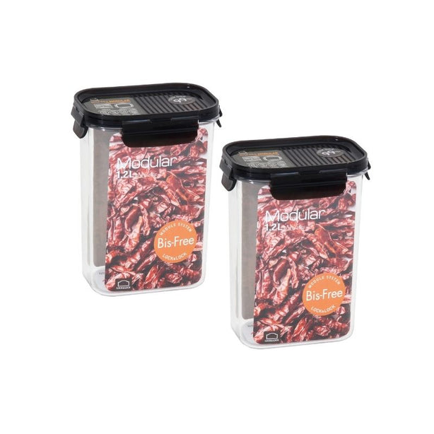 LocknLock Bisfree Smart Dial Food Container 2P Set Rect 910ml