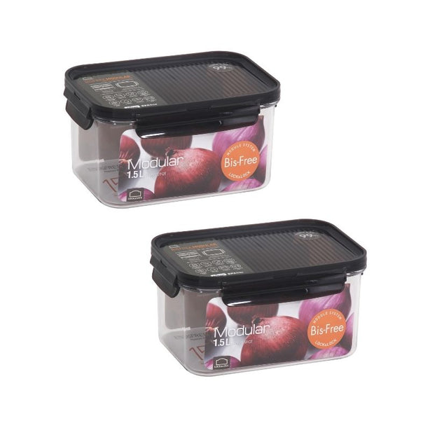LocknLock Bisfree Smart Dial Food Container 2P Set Rect 910ml