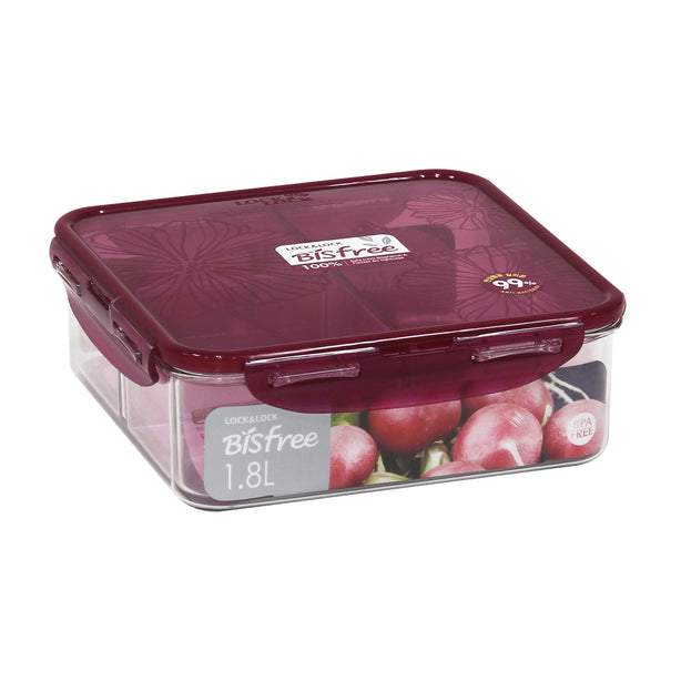 LocknLock Bisfree Airtight Food Container with Removable Divider 1.8L