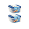 LocknLock To Go Lunch Box with Divider, Poke and Knife 1.2L 2P Set Square