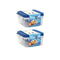LocknLock To Go Lunch Box with Divider, Poke and Knife 1.2L 2P Set Square