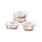 LocknLock Euro Glass Container with Divider 4P Set