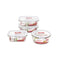 LocknLock Euro Glass Container with Divider 4P Set