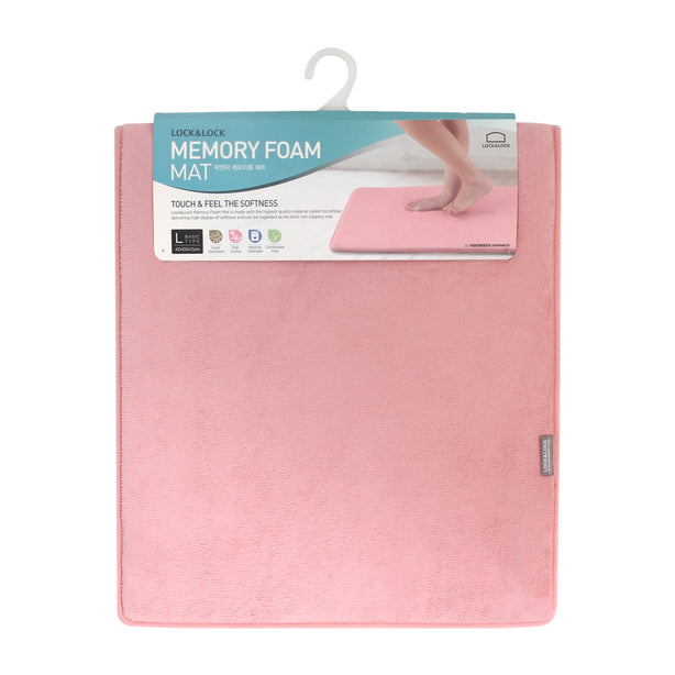 LocknLock Memory Foam Mat L Basic Type Pink