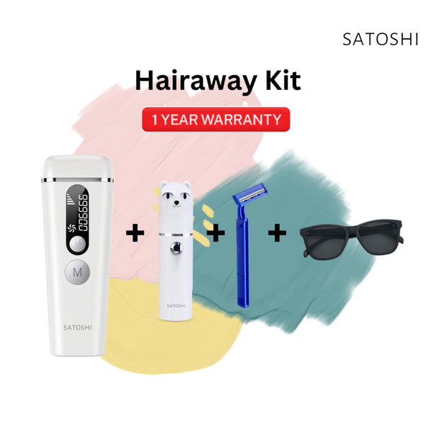 Satoshi HairAway Kit: Satoshi IPL Hair Removal Device Hair Removal + Cat Electric Hair Removal Device