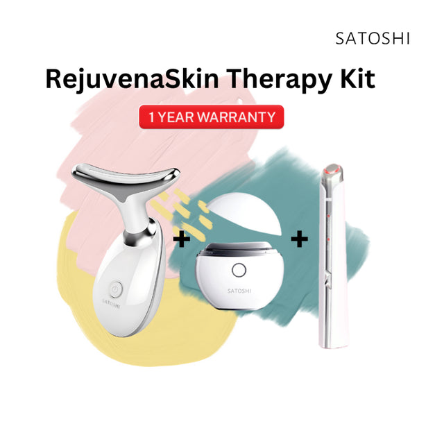 Satoshi RejuvenaSkin Therapy Kit: Satoshi Skin Rejuvenation Device + Guasha Device + Eye Beauty Pen