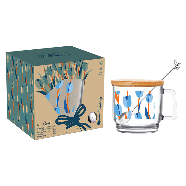 Ocean Playful Blue Tulip Coffee Mug 485ml