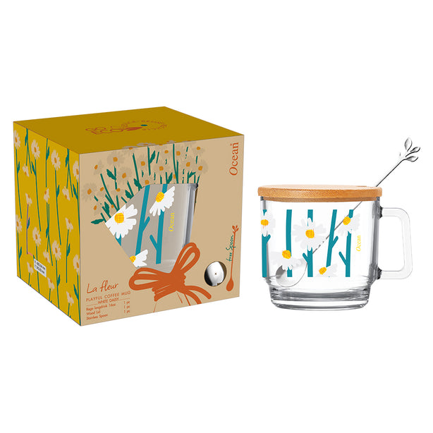 Ocean Playful White Daisy Coffee Mug 485ml