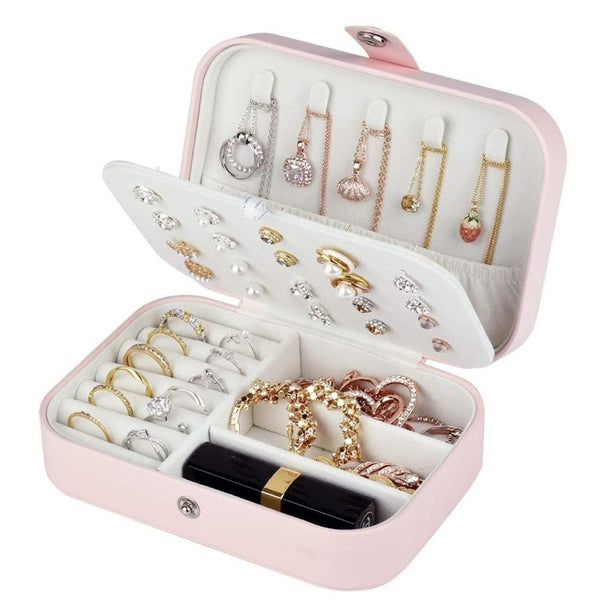 StitchesandTweed Trixie Travel Jewellery Box - Blush Pink