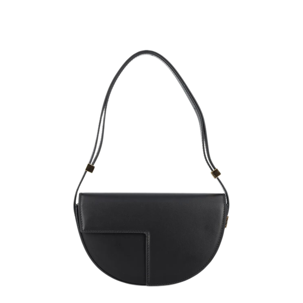 Calf Leather Shoulder Bag - Black