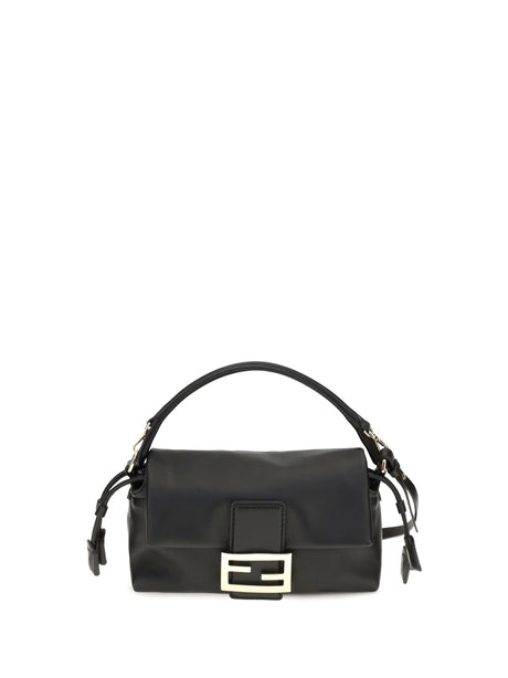 Fendi Small Baguette soft nappa leather Handbag - Black