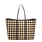 Rockstud Raffia Embroidered Shopping Bag - Natural/Black
