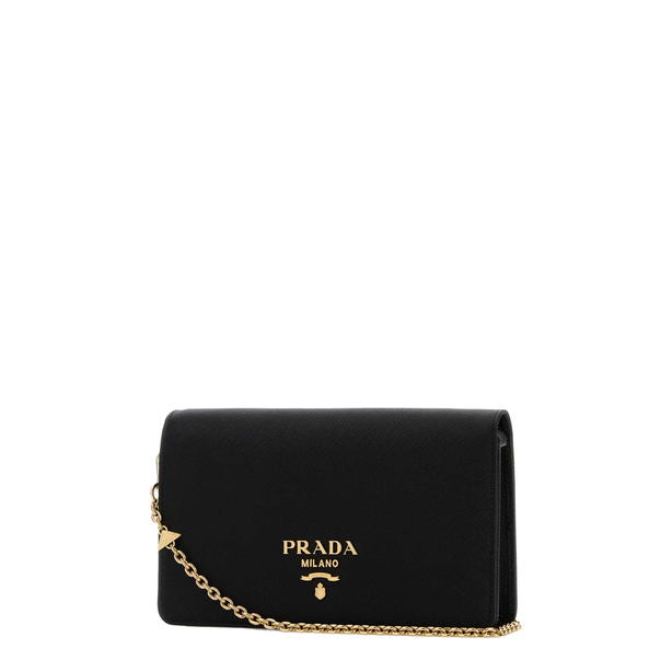 Mini Leather Shoulder Bag - Black