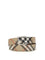 Burberry Reversible B Buckle Check Belt - Sand/Military/Silver