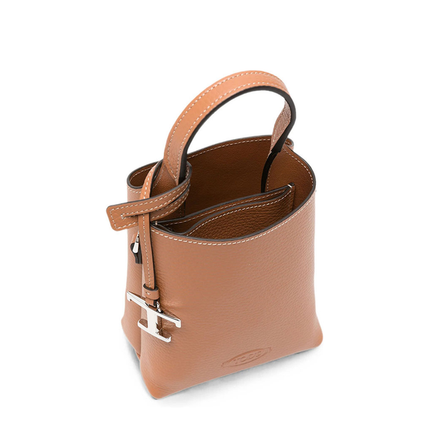 T Timeless Micro Calfskin Handbag - Kenia Scuro