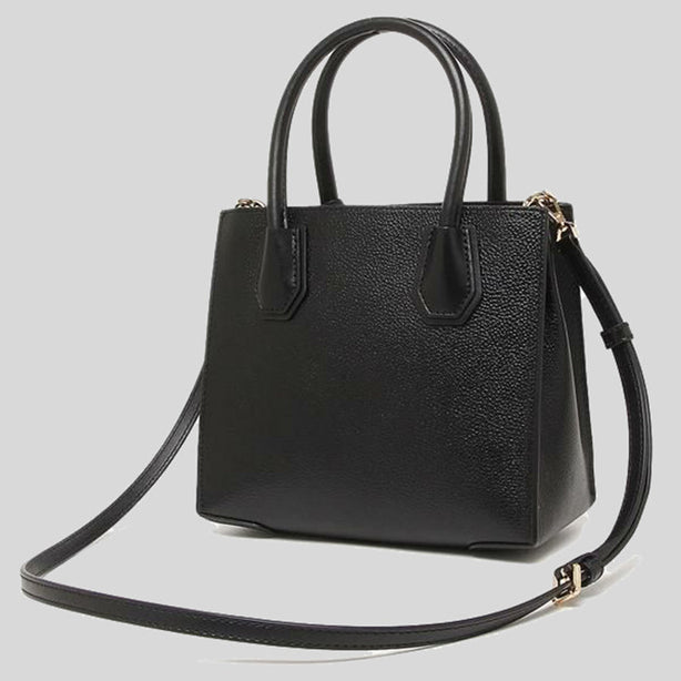 Michael Kors Mercer Medium Pebbled Leather Crossbody Bag Black RS-35S1GM9M2L