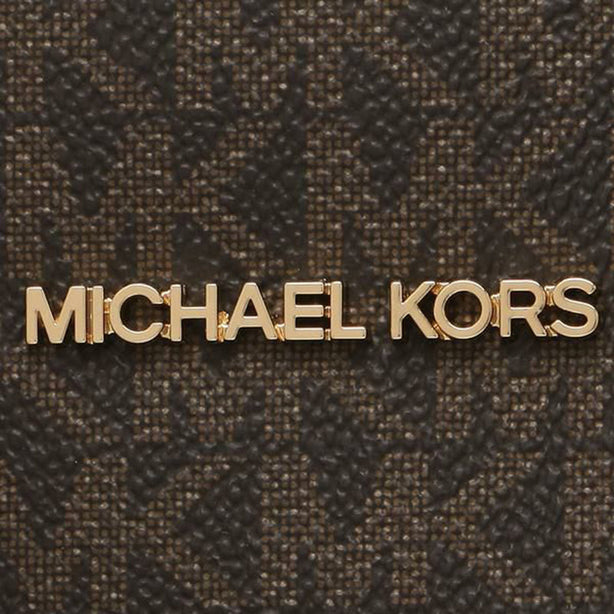 Michael Kors Mercer Medium Logo and Leather Accordion Crossbody Bag Brown RS-35S1GM9M2B