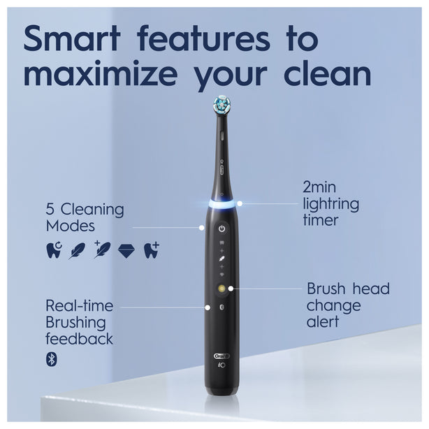 Oral-B iO Series 5 Electric Toothbrush with Micro Vibration Bluetooth A.I 3D Teeth Tracking Interactive Display