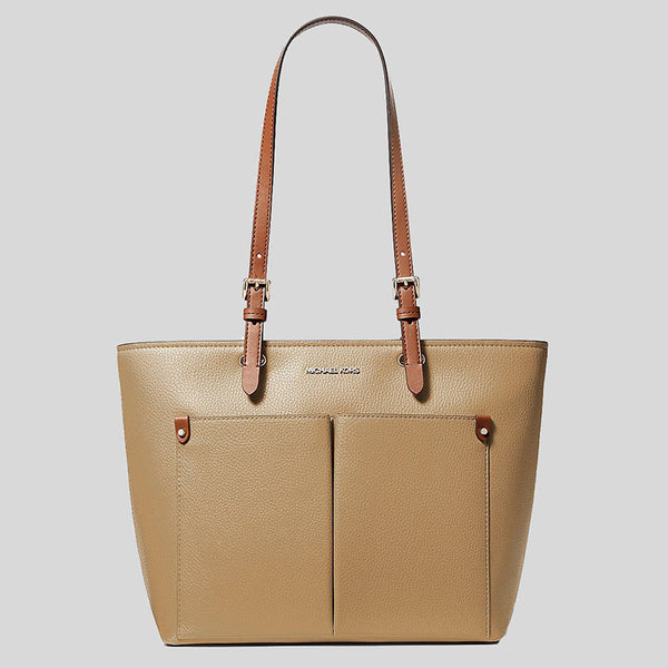 Michael Kors Jet Set Medium Pebbled Leather Pocket Tote Bag