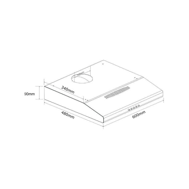 Tecno-TCH6011TL 60CM Ultra Slim Line Cooker Hood